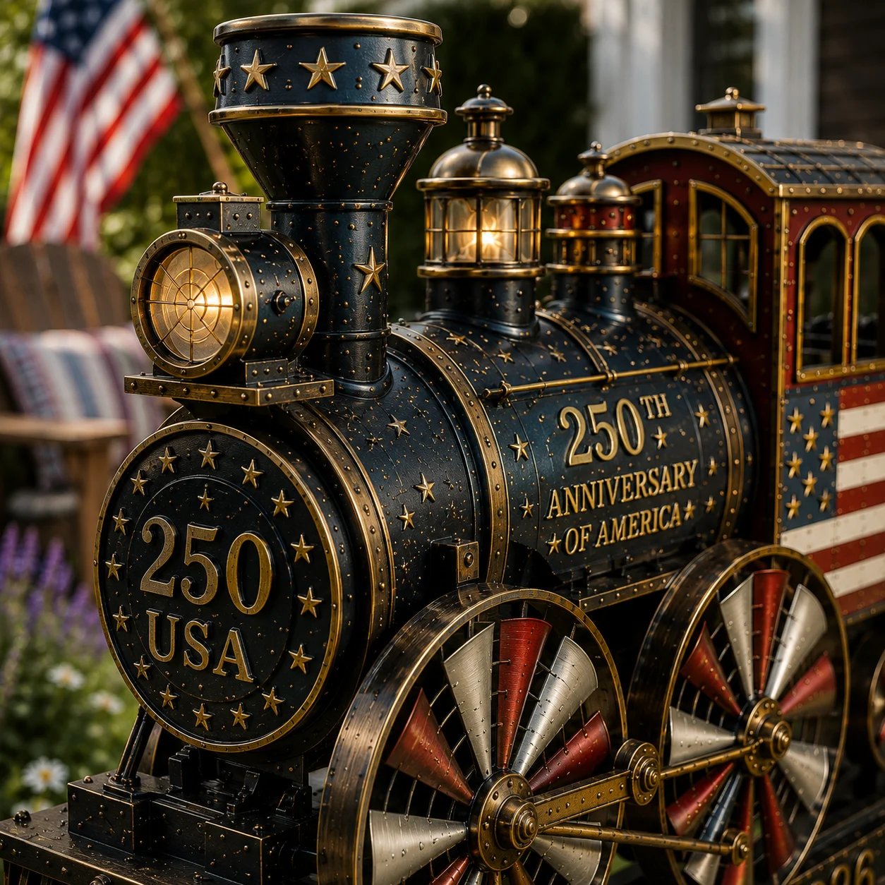 🔥HOT SALE 55% OFF🚂USA 250 “Liberty Express” Train Garden Wind Spinner -✈️ (Free Delivery Fee)