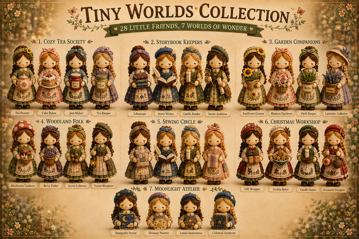 🎁Last Day:49% OFF🧵 Tiny Worlds Collection – Patchwork DIY Kit Series