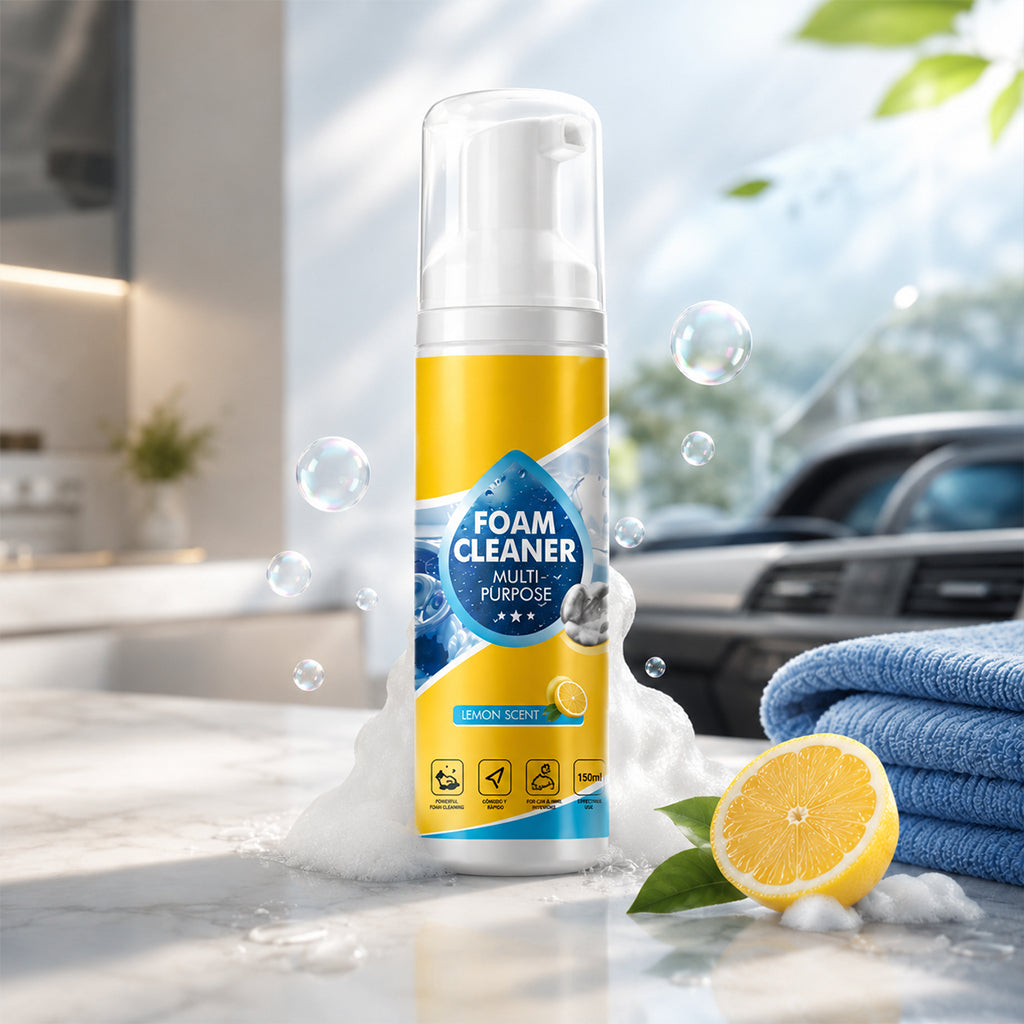 🧴4-in-1 Multi-Enzyme Foam Cleaner – Deep Clean Car, Kitchen, Bathroom & Sofa