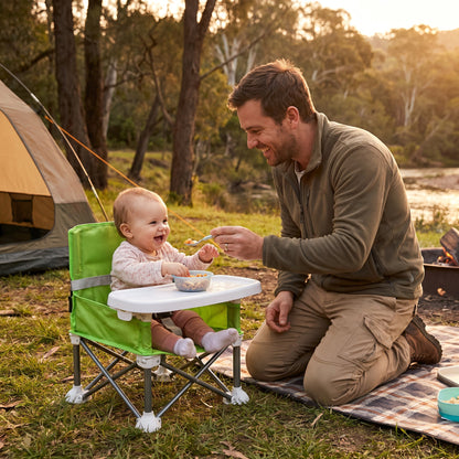 🔥 50% OFF Today – Foldable Baby Camping Chair with Tray for On the Go