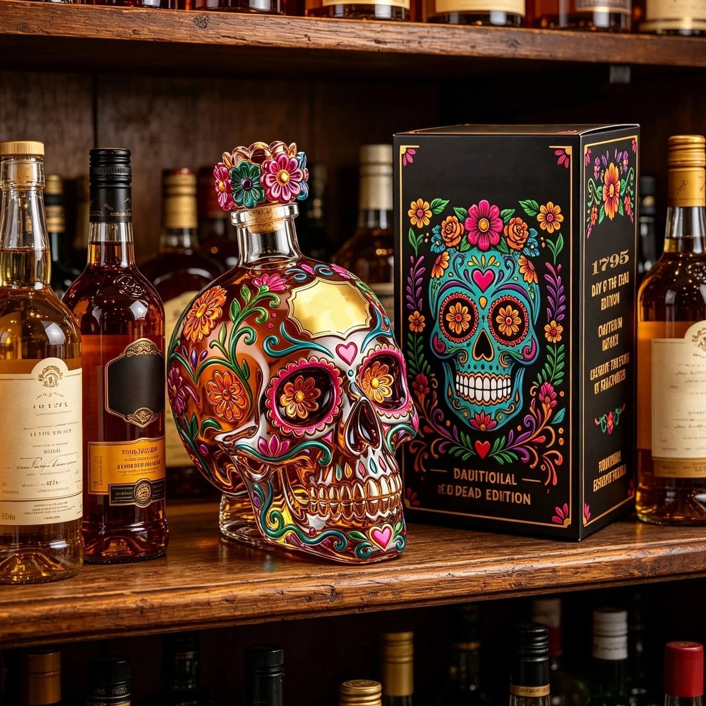 ⚡Hot Sales 49% OFF🔥Day of the Dead Limited Edition Tequila Bottle