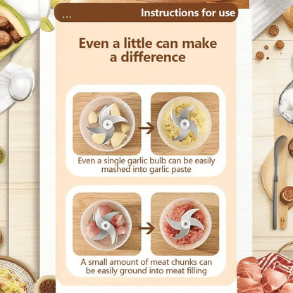 🔥HOT SALE 50% OFF🔥Cordless Multifunctional Mini Electric Garlic Chopper