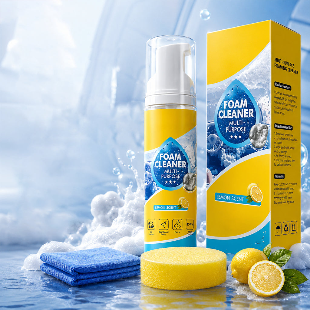 🧴4-in-1 Multi-Enzyme Foam Cleaner – Deep Clean Car, Kitchen, Bathroom & Sofa