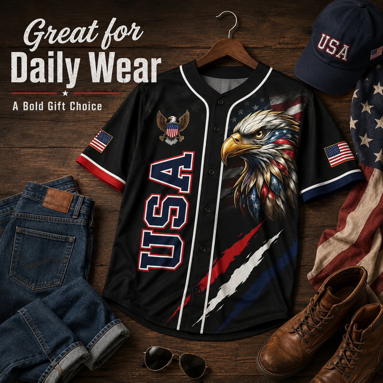🔥HOT SALE 55% OFF 🇺🇸🦅American-style baseball jersey