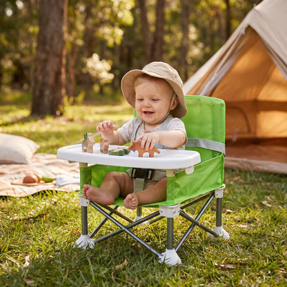 🔥 50% OFF Today – Foldable Baby Camping Chair with Tray for On the Go