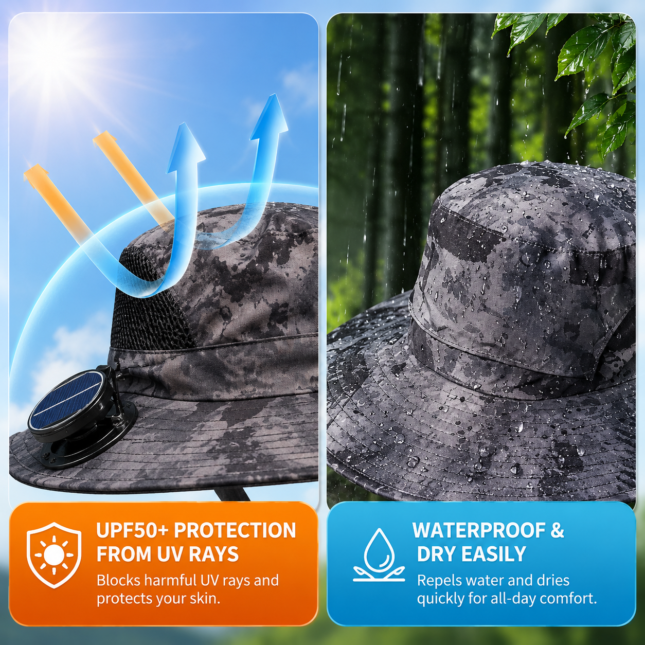 Hot Sale🌞 Solar-Powered Cooling Hat | Stay Cool Outdoors, No Batteries Needed