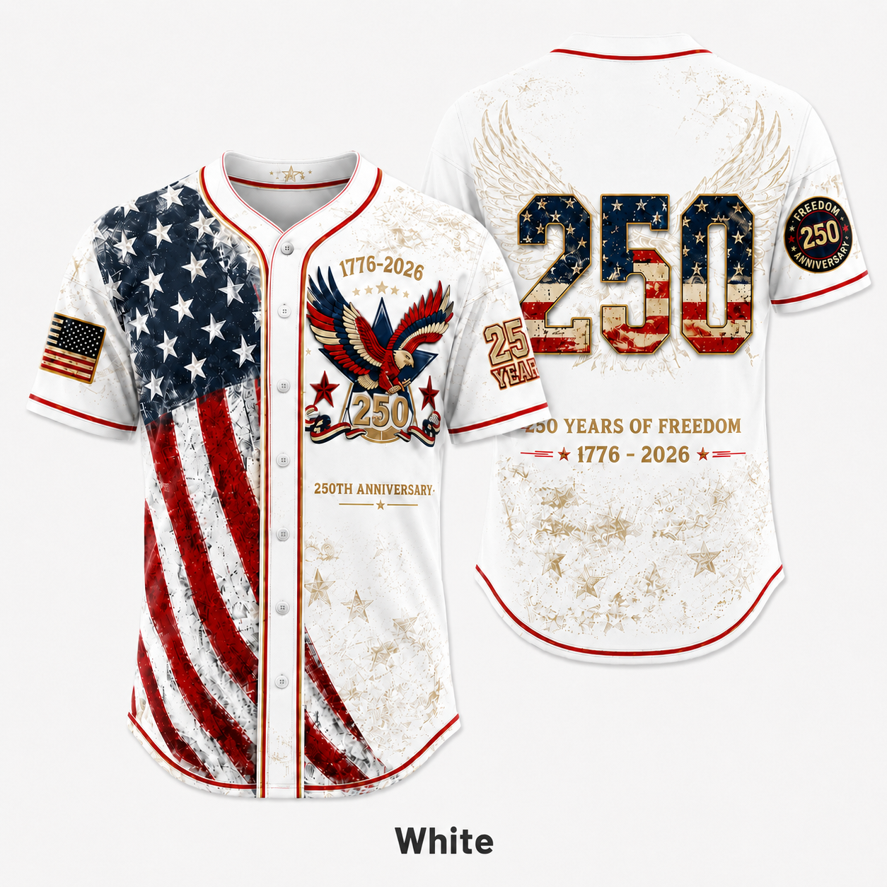 ⏰ Last Day 55% OFF 🇺🇸🦅 America 250th Anniversary Baseball Jersey – 1776–2026 Patriotic Freedom Shirt