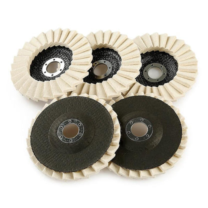 🔧 3PCS 5Inch Wool Polishing Wheels Set
