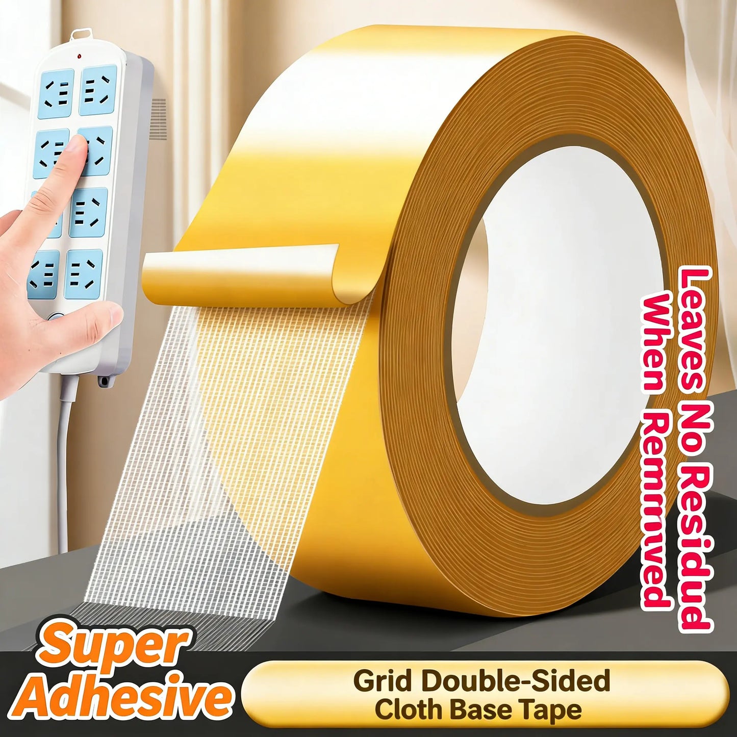 HOT SALE 50% OFF🔥Heavy Duty Double Sided, Strong Adhesive PET Tape, Removable No Residue