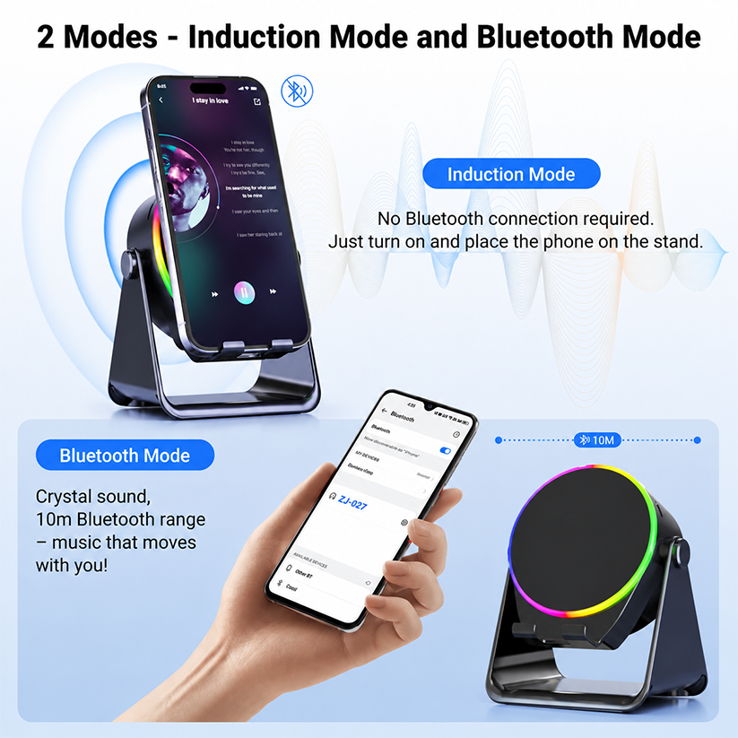 🔥HOT SALE 55% OFF📱5-in-1 Wireless Speaker Phone Stand with Power Bank