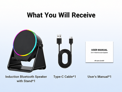 🔥HOT SALE 55% OFF📱5-in-1 Wireless Speaker Phone Stand with Power Bank