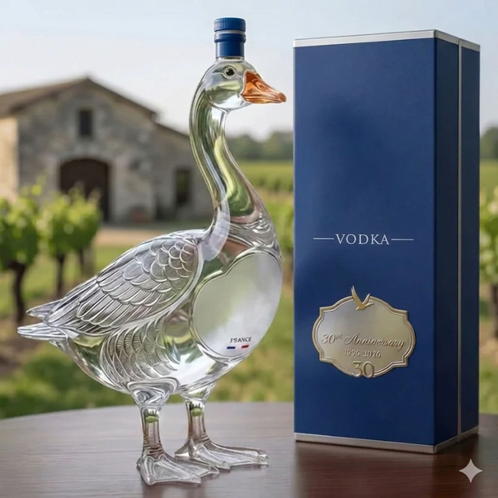 🔥HOT SALE 55% OFF🪿Goose 30th Anniversary 3D Sculpted Vodka Bottle