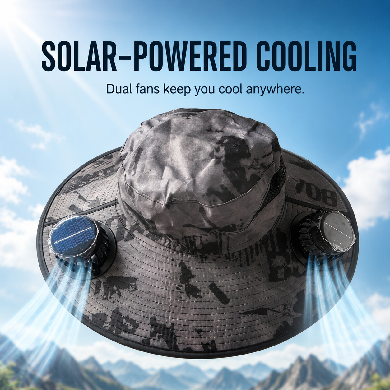 Hot Sale🌞 Solar-Powered Cooling Hat | Stay Cool Outdoors, No Batteries Needed