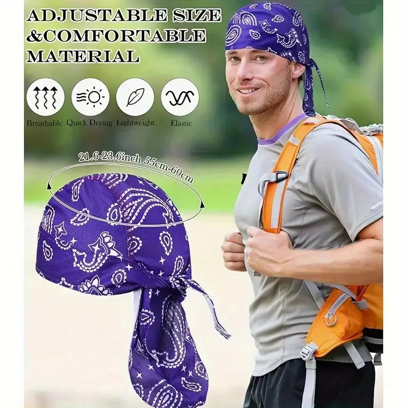 Paisley Cooling Headscarf Cap Set
