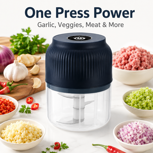 🔥HOT SALE 50% OFF✨ Mini Electric Food Chopper – One-Press Garlic & Veggie Prep 🍳🥕🧄