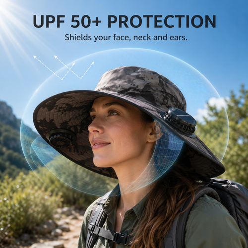 Hot Sale🌞 Solar-Powered Cooling Hat | Stay Cool Outdoors, No Batteries Needed