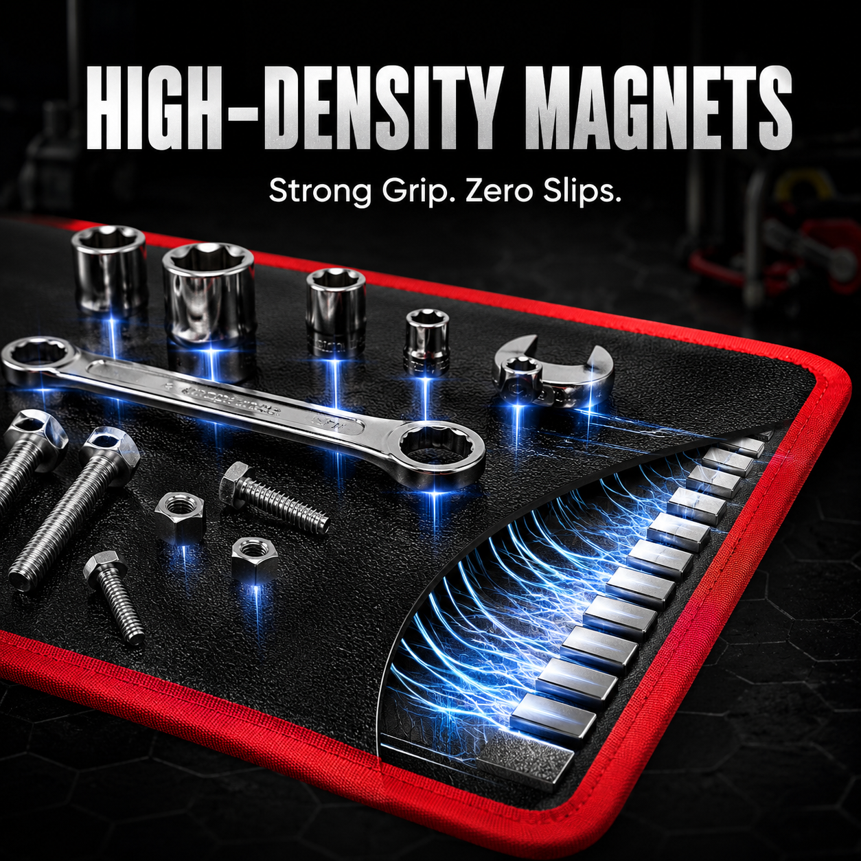 🔥HOT SALE 50% OFF🔧 Magnetic Tool Mat – Keep Screws Sockets & Tools Locked in Place