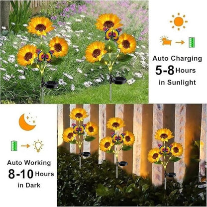 🔥🌻Last Day Sale 49% OFF🌞Solar LED Sunflower Garden Lights-29.6inch/74cm