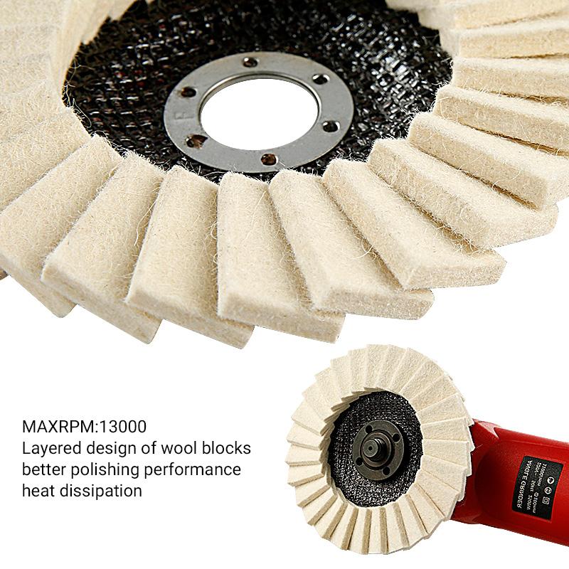 🔧 3PCS 5Inch Wool Polishing Wheels Set