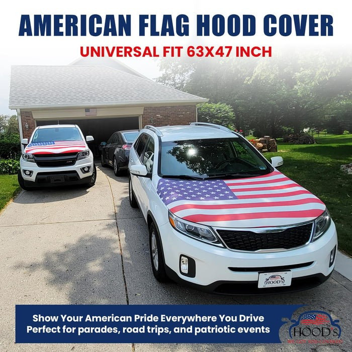 🔥55% OFF Flash Sale 65K+🎉American Car Hood Flag🦅