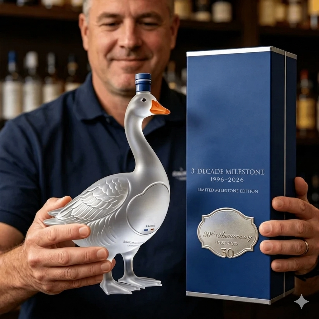 🔥Last Day 55% OFF🪿GY Goose 30th Anniversary 3D Sculpted V0dka Bottle