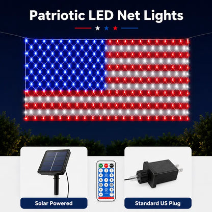 🔥HOT SALE 50% OFF✨Outdoor Solar American Flag Light