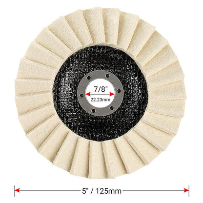 🔧 3PCS 5Inch Wool Polishing Wheels Set