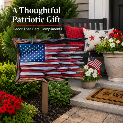 Creative Vintage Wooden 3D American Flag Wall Hanging—Handcrafted Decorative Artwork