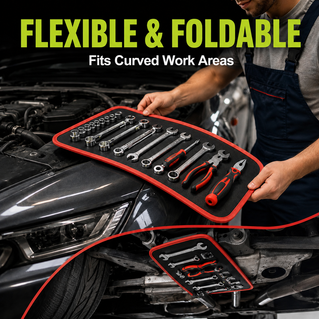 🔥HOT SALE 50% OFF🔧 Magnetic Tool Mat – Keep Screws Sockets & Tools Locked in Place