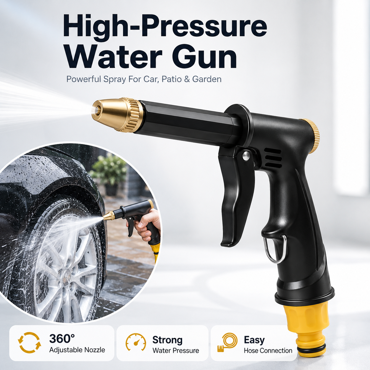🔥HOT SALE 55% OFF💦 Premium High-Pressure Water Gun for Cars & Gardens