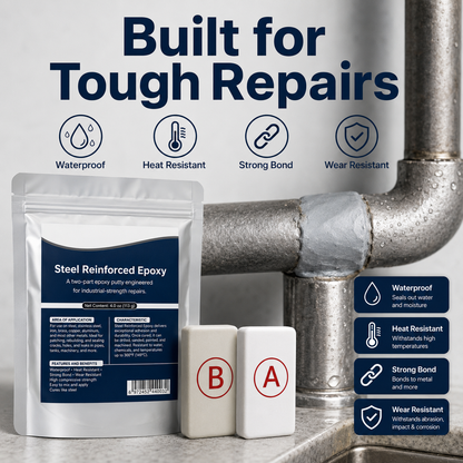 💥SAVE 50% NOW🏠Steel Reinforced Epoxy Repair Putty — Universal Glue for Metal, Wood, Plastic