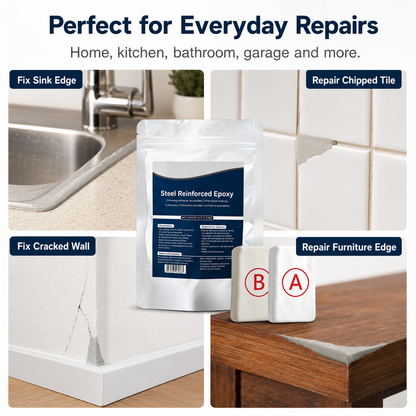 💥SAVE 50% NOW🏠Steel Reinforced Epoxy Repair Putty — Universal Glue for Metal, Wood, Plastic