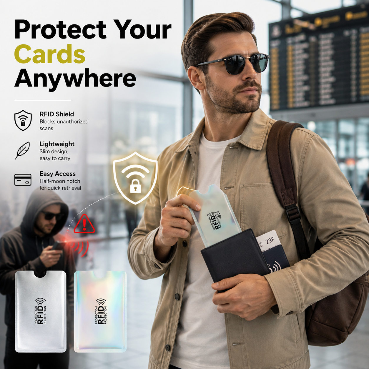 🔒ONLY TODAY 50% OFF💳 RFID Blocking Sleeves – Stop Digital Pickpockets