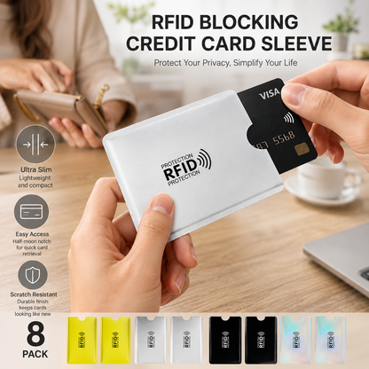 🔒ONLY TODAY 50% OFF💳 RFID Blocking Sleeves – Stop Digital Pickpockets