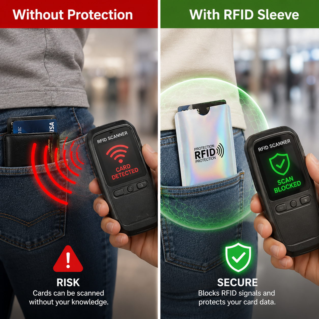 🔒ONLY TODAY 50% OFF💳 RFID Blocking Sleeves – Stop Digital Pickpockets