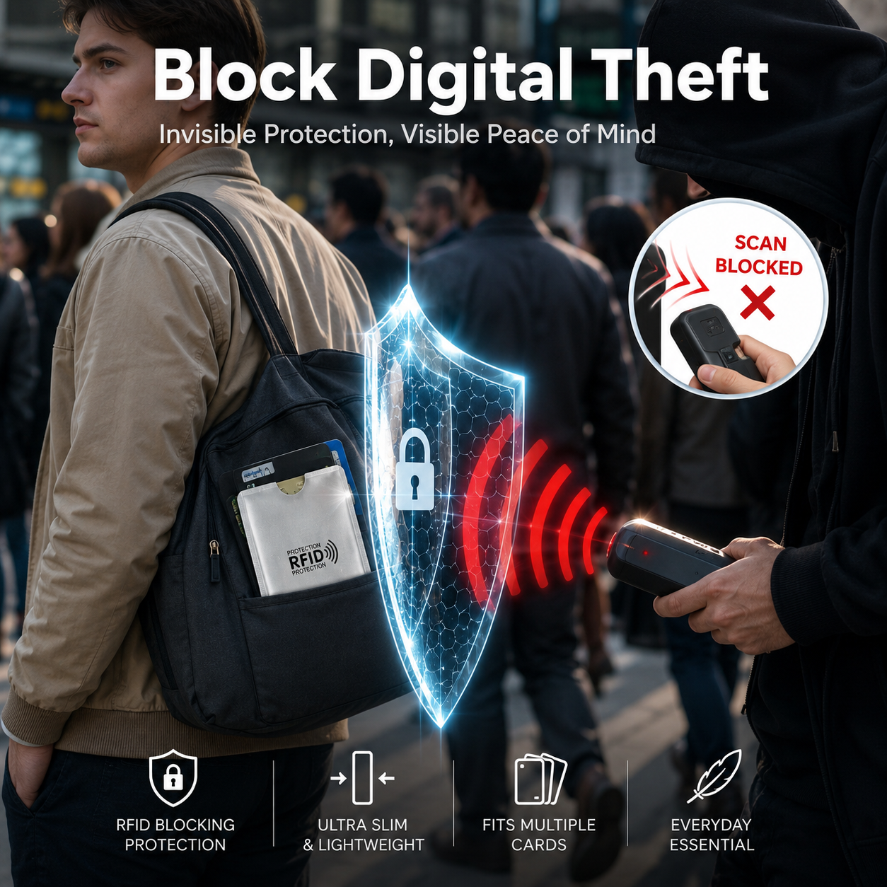 🔒ONLY TODAY 50% OFF💳 RFID Blocking Sleeves – Stop Digital Pickpockets