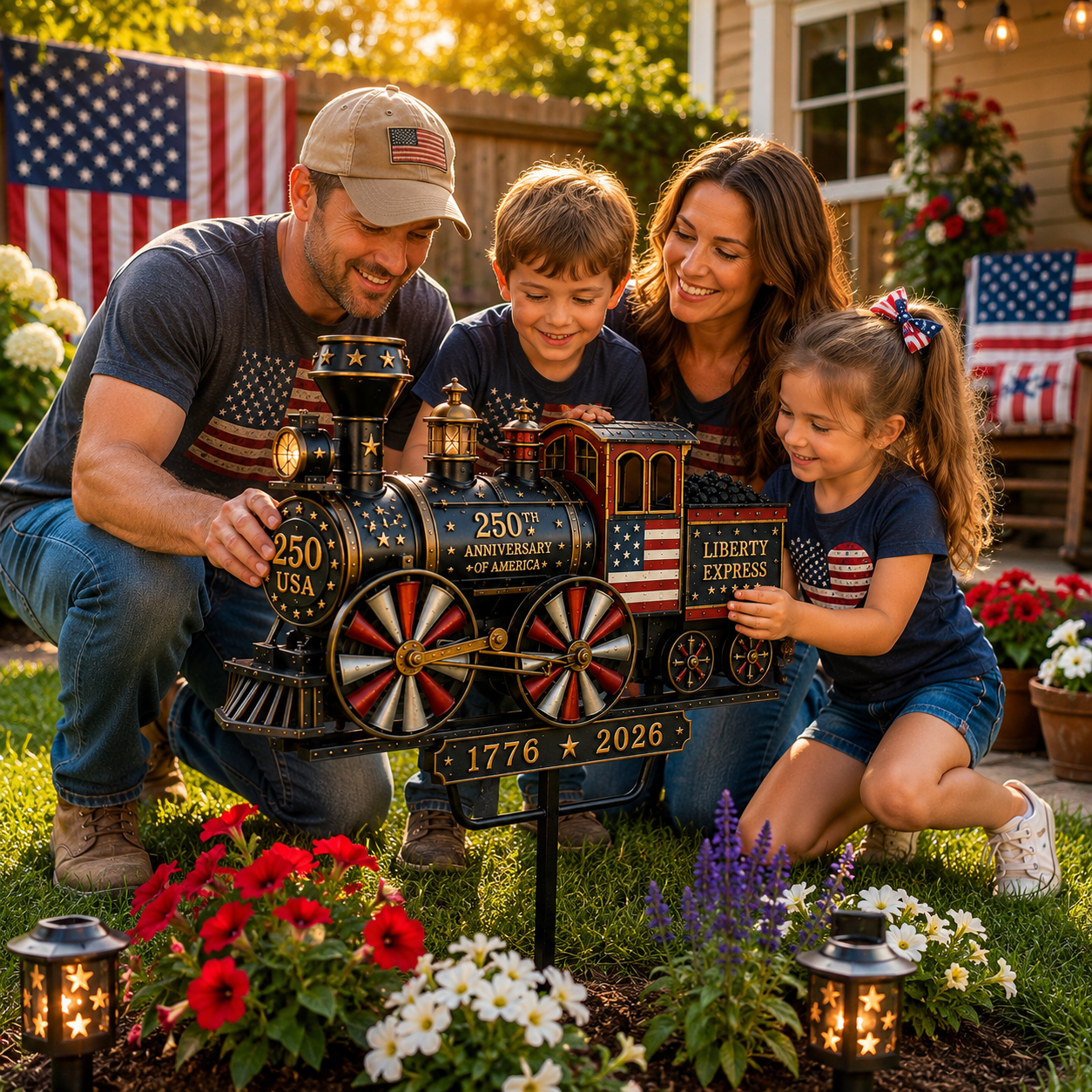 🔥HOT SALE 55% OFF🚂USA 250 “Liberty Express” Train Garden Wind Spinner -✈️ (Free Delivery Fee)