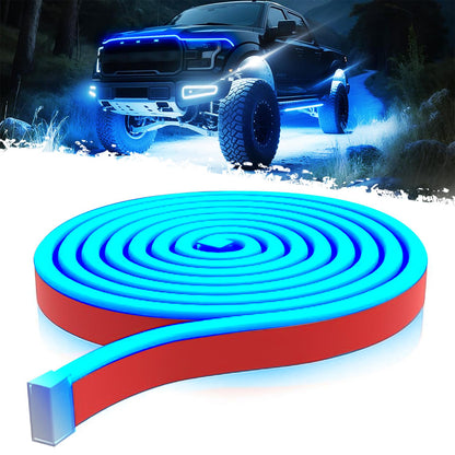 71” High Brightness Automotive Hood Gap LED Strip - Ambient Lighting Package with Unique Daytime Running Light Design, Easy Installation, 12V-Ice Blue eclipse led lights