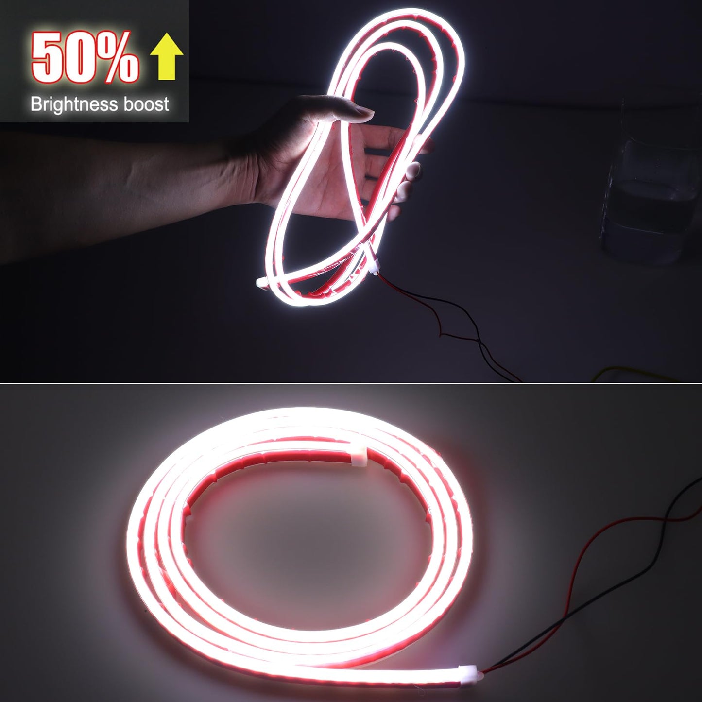 71” High Brightness Automotive Hood Gap LED Strip - Ambient Lighting Package with Unique Daytime Running Light Design, Easy Installation, 12V-Ice Blue eclipse led lights