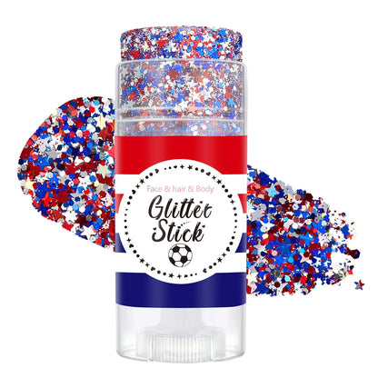 🦅🔔4th of July Glitter Stick🎇 Red, White & Blue Body & Hair Sparkle