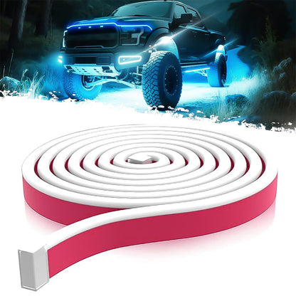 71” High Brightness Automotive Hood Gap LED Strip - Ambient Lighting Package with Unique Daytime Running Light Design, Easy Installation, 12V-Ice Blue eclipse led lights