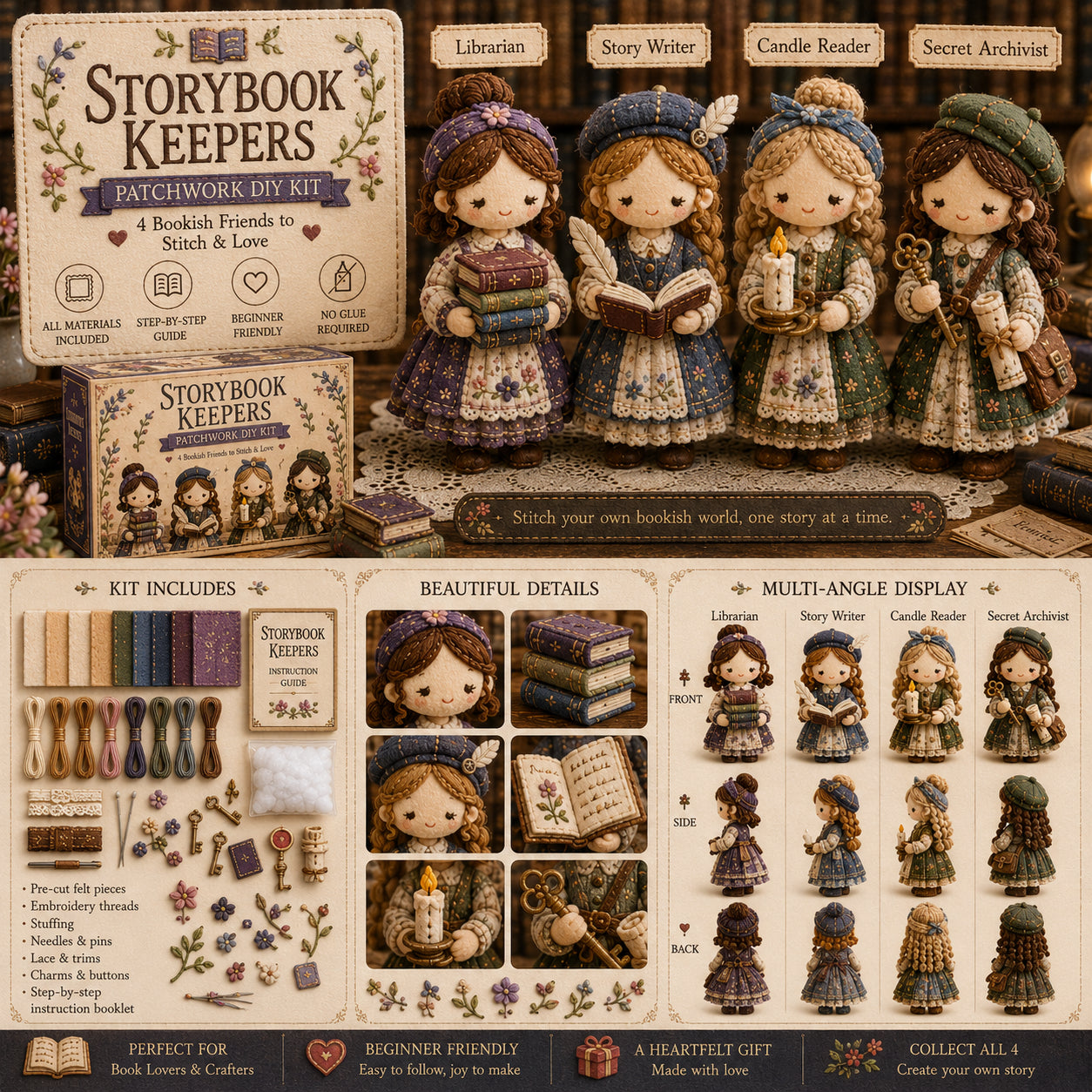 🎁Last Day:49% OFF🧵 Tiny Worlds Collection – Patchwork DIY Kit Series