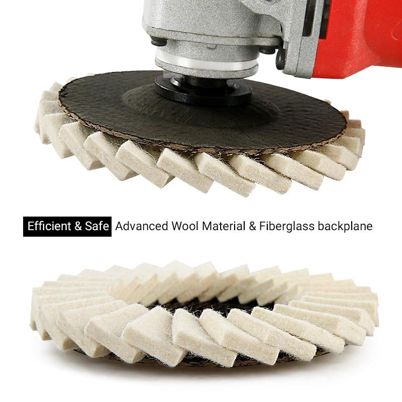 🔧 3PCS 5Inch Wool Polishing Wheels Set