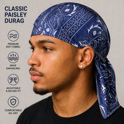 🔥HOT SALE 50% OFF🎁💨 Paisley Cooling Headscarf – Elastic Fit, No Pressure 🏃‍♂️Summervibes🌿