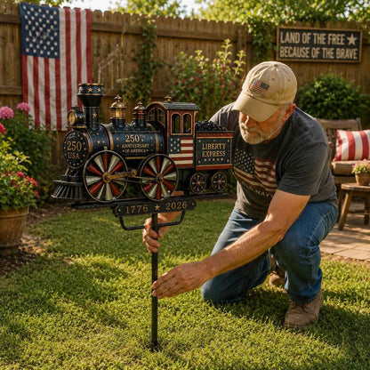 🔥Last Day 55% OFF🔥🚂USA 250 “Liberty Express” Train Garden Wind Spinner -✈️ (Free Delivery Fee)