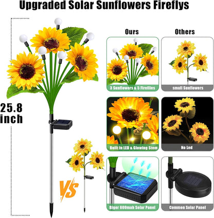 🔥🌻Last Day Sale 49% OFF🌞Solar LED Sunflower Garden Lights-29.6inch/74cm