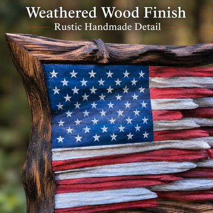 Creative Vintage Wooden 3D American Flag Wall Hanging—Handcrafted Decorative Artwork