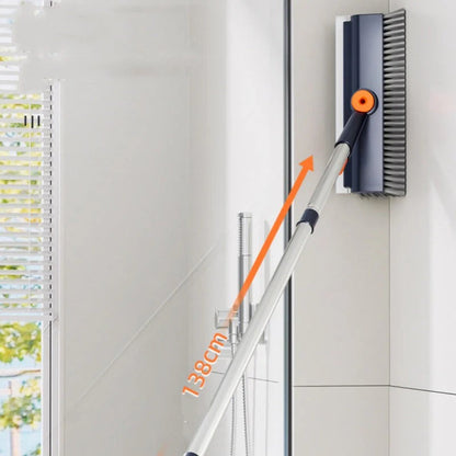 🔥Hot Sale 49% OFF🧹3-in-1 Floor Scrub Brush with Long Handle – Heavy-Duty Stiff Bristles for Bathroom, Kitchen, Patio & More 🧽✨