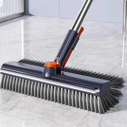 🔥Hot Sale 49% OFF🧹3-in-1 Floor Scrub Brush with Long Handle – Heavy-Duty Stiff Bristles for Bathroom, Kitchen, Patio & More 🧽✨