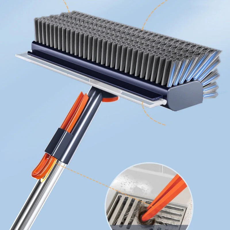 🔥Hot Sale 49% OFF🧹3-in-1 Floor Scrub Brush with Long Handle – Heavy-Duty Stiff Bristles for Bathroom, Kitchen, Patio & More 🧽✨